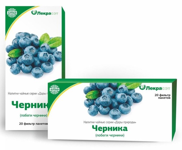 ЧЕРНИКИ ОБЫКНОВЕННОЙ ПОБЕГИ ЧАЙНЫЙ НАПИТОК  1,5 Г №20