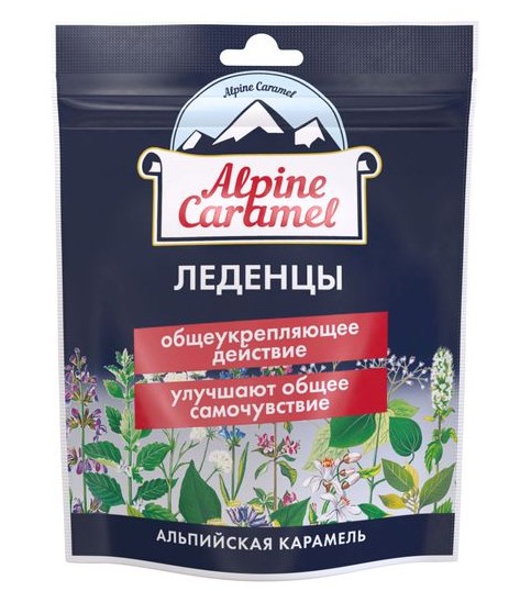 ALPINE CARAMEL/АЛЬПИЙСКАЯ КАРАМЕЛЬ ЛЕДЕНЦЫ  75 Г №1