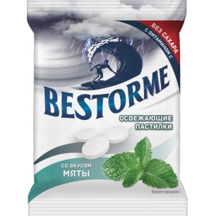 BESTORME Б/САХАРА C ВИТ С ПАСТИЛКИ [МЯТА]  20 Г №1