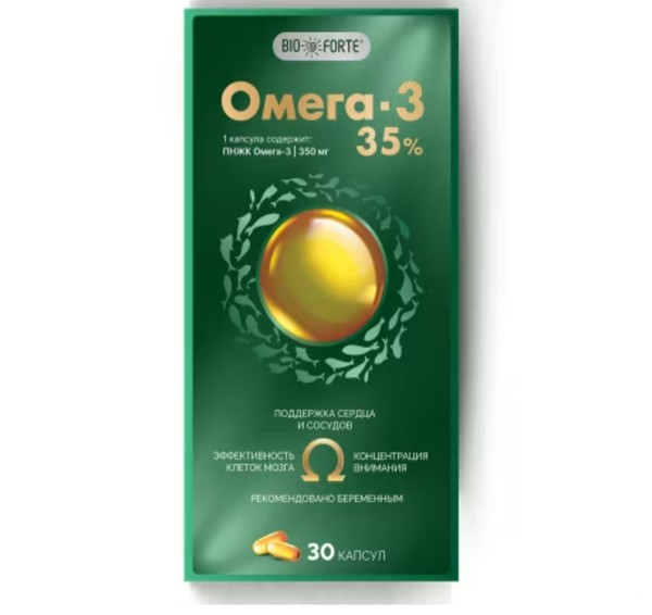 BIOFORTE/BIO FORTE ОМЕГА-3 35% КАПСУЛЫ  1400 МГ №30