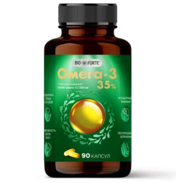 BIOFORTE/BIO FORTE ОМЕГА-3 35% КАПСУЛЫ  1400 МГ №90