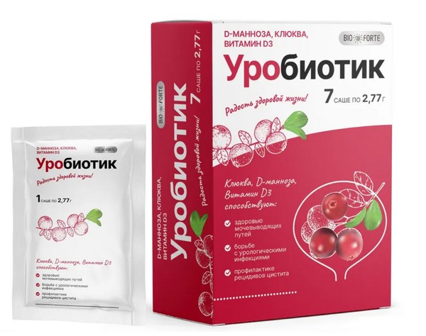 BIOFORTE/BIO FORTE УРОБИОТИК ПОРОШОК ДЛЯ ПРИГОТОВЛЕНИЯ РАСТВОРА ДЛЯ ПРИЕМА ВНУТРЬ 2,77 Г №7