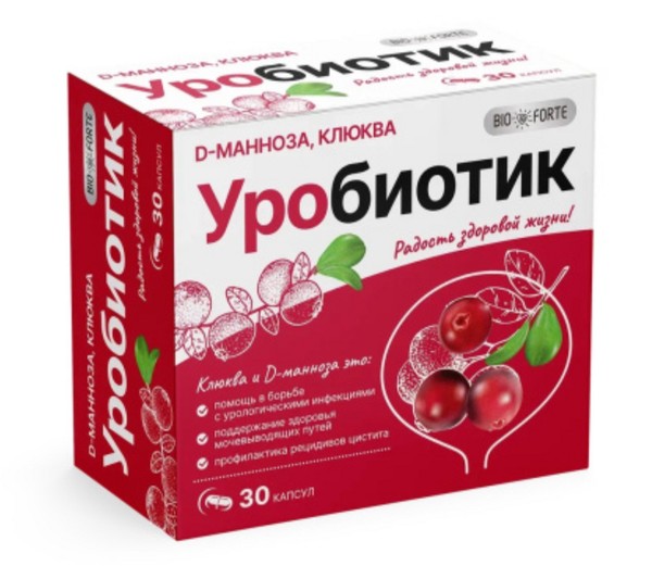 BIOFORTE/BIO FORTE УРОБИОТИК КАПСУЛЫ 500 МГ 723 МГ №30
