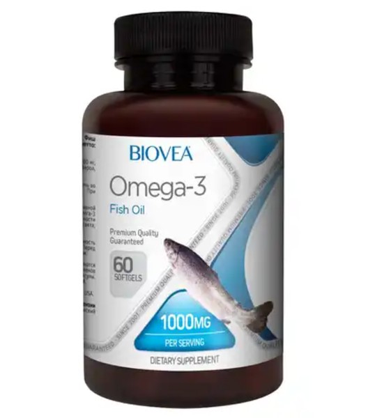BIOVEA ОМЕГА-3 КАПСУЛЫ 1000 МГ 1,331 Г №60