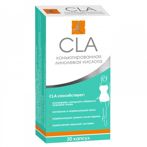 CLA КОНЪЮГИРОВАННАЯ ЛИНОЛЕВАЯ КИСЛОТА КАПСУЛЫ    №30