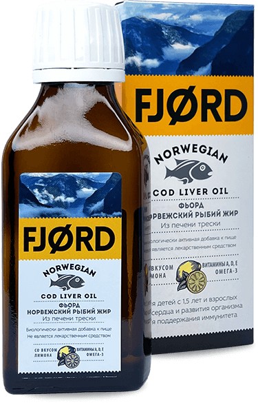 FJORD/ФЬОРД РЫБИЙ ЖИР НОРВЕЖСКИЙ РАСТВОР ДЛЯ ПРИЕМА ВНУТРЬ [ЛИМОН]  100 МЛ №1