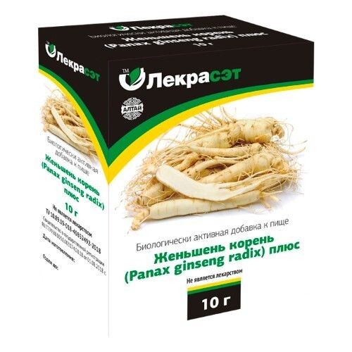 ЖЕНЬШЕНЬ КОРЕНЬ (PANAX GINSENG RADIX) ПЛЮС СЫРЬЕ РАСТИТЕЛЬНОЕ ИЗМЕЛЬЧЕННОЕ  10 Г №1