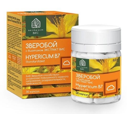 ЭКСТРАКТ ВИС ЗВЕРОБОЙ ЭКСТРАКТ С БИОТИНОМ (HYPERICUM B7 STANDARDIZED EXTRACT VIS) КАПСУЛЫ 0,3 Г №30