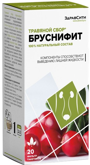 ЗДРАВСИТИ БРУСНИФИТ НАТУРАЛЬНЫЙ ТРАВЯНОЙ СБОР СБОР РАСТИТЕЛЬНЫЙ  2 Г №20