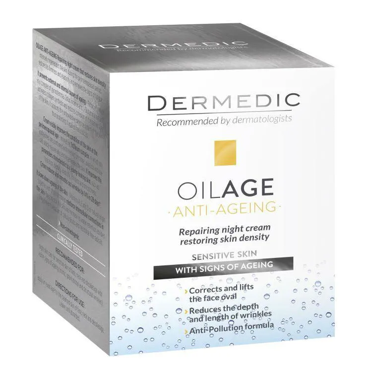DERMEDIC OILAGE ANTI-AGEING КРЕМ НОЧНОЙ РЕГЕНЕРИРУЮЩИЙ Д/ВОССТАНОВЛЕНИЯ ПЛОТНОСТИ КОЖИ КОСМЕТИЧЕСКИЙ КРЕМ 50 МЛ №1