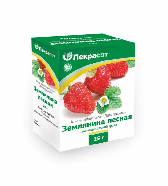 ЗЕМЛЯНИКИ ЛИСТ РАСТИТЕЛЬНОЕ СЫРЬЕ  25 Г №1