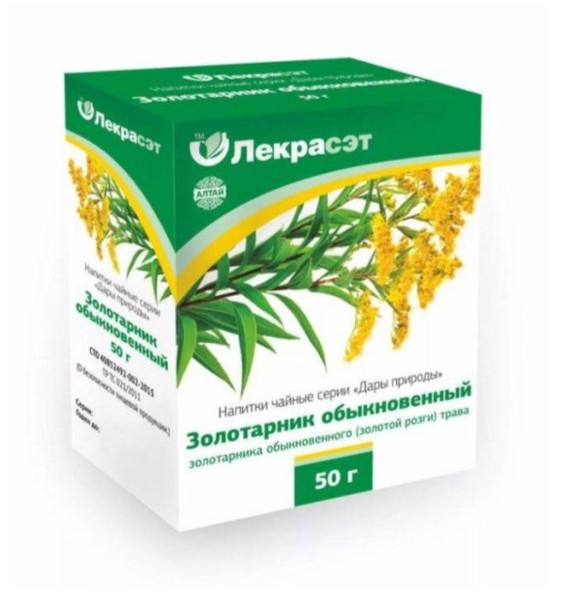ДАРЫ ПРИРОДЫ ЗОЛОТАРНИКА ОБЫКНОВЕННОГО ТРАВА РАСТИТЕЛЬНОЕ СЫРЬЕ  50 Г №1