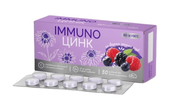 BIOFORTE/BIO FORTE ИММУНО ЦИНК ТАБЛЕТКИ 800 МГ №30