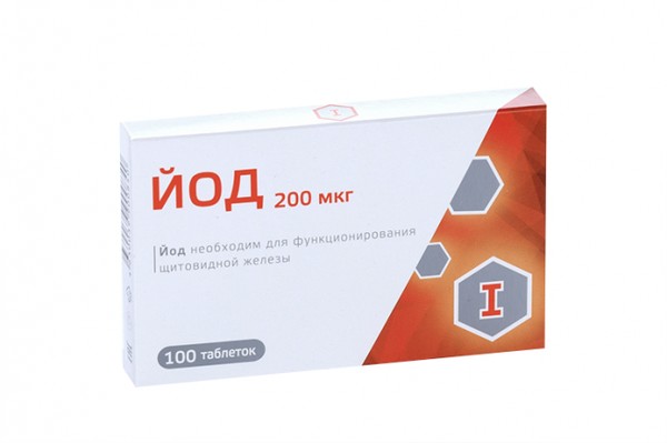 ВТФ ЙОД 200 МКГ ТАБЛЕТКИ 200 МКГ 94 МГ №100