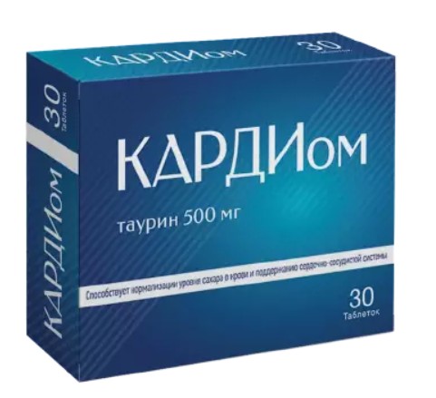 ТМА (АПРЕЛЬ) КАРДИОМ ТАУРИН ТАБЛЕТКИ 500 МГ 900 МГ №30