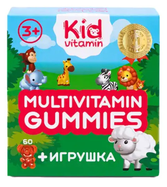 KIDVI/КИДВИ МУЛЬТИВИТАМИНЫ ГАММИС С ИГРУШКОЙ ПАСТИЛКИ  3,23 Г №60