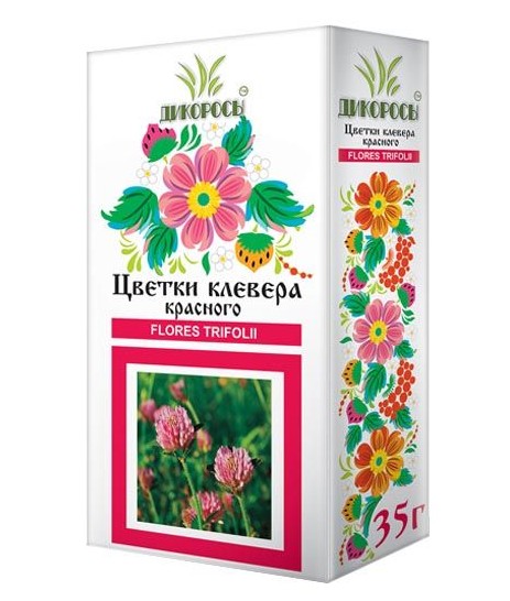 ДИКОРОСЫ ЦВЕТКИ КЛЕВЕРА КРАСНОГО СЫРЬЕ РАСТИТЕЛЬНОЕ ИЗМЕЛЬЧЕННОЕ 35 Г №1