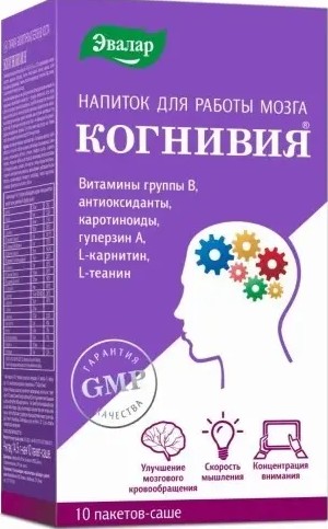 ЭВАЛАР КОГНИВИЯ ПОРОШОК ДЛЯ ПРИГОТОВЛЕНИЯ ОРАЛЬНОГО РАСТВОРА  14,5 Г №10