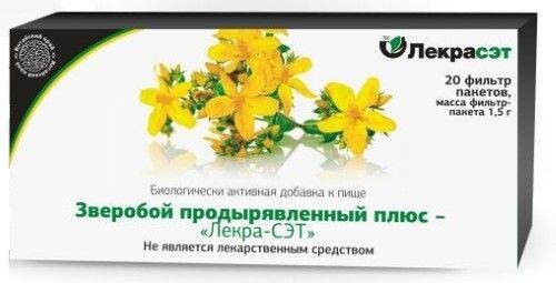 ЗВЕРОБОЙ ПРОДЫРЯВЛЕННЫЙ ПЛЮС ЛЕКРА-СЭТ СЫРЬЕ РАСТИТЕЛЬНОЕ-ПОРОШОК  1,5 Г №20