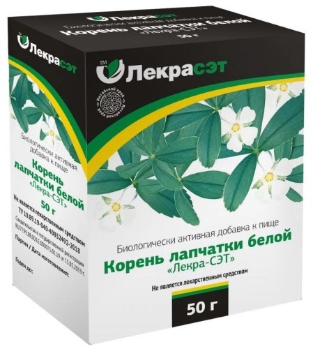 ЛАПЧАТКИ БЕЛОЙ КОРЕНЬ РАСТИТЕЛЬНОЕ СЫРЬЕ  50 Г №1