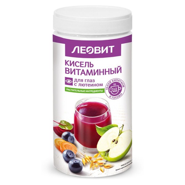 ЛЕОВИТ КИСЕЛЬ ВИТАМИННЫЙ Д/ГЛАЗ С ЛЮТЕИНОМ ПОРОШОК ДЛЯ ПРИГОТОВЛЕНИЯ НАПИТКА 400 Г №1