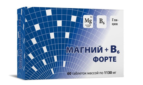 МАГНИЙ+В6 ФОРТЕ ТАБЛЕТКИ 1130 МГ №60