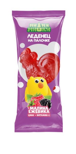 МИ-МИ-МИШКИ ПЕТУШОК КАРАМЕЛЬ С ЦИНКОМ И ВИТАМИНОМ С ЛЕДЕНЦЫ [МАЛИНА-ЕЖЕВИКА]  17 Г №1