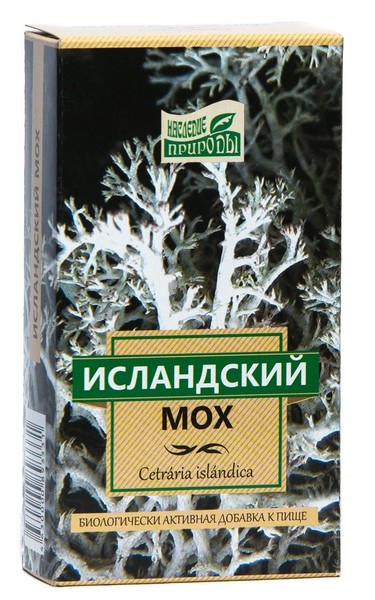 НАСЛЕДИЕ ПРИРОДЫ ИСЛАНДСКИЙ МОХ РАСТИТЕЛЬНОЕ СЫРЬЕ  30 Г №1