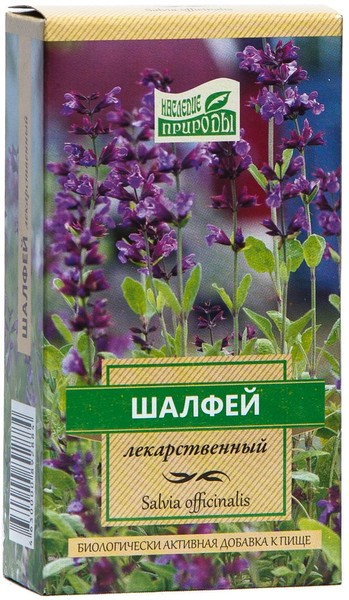 НАСЛЕДИЕ ПРИРОДЫ ШАЛФЕЙ (ЛИСТ) ЛЕКАРСТВЕННЫЙ РАСТИТЕЛЬНОЕ СЫРЬЕ  50 Г №1