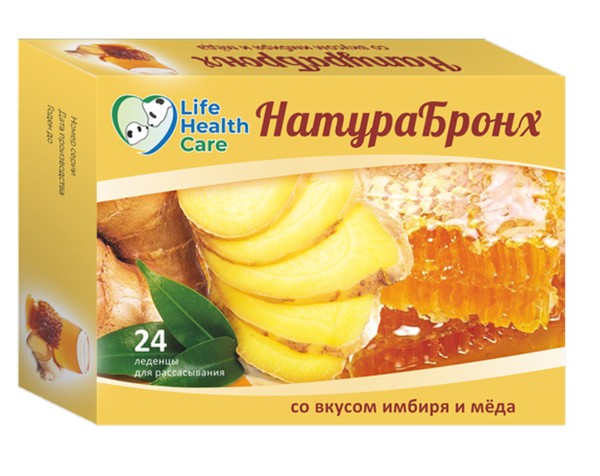 НАТУРАБРОНХ ПАСТИЛКИ [ИМБИРЬ-МЕД]  2,5 Г №24