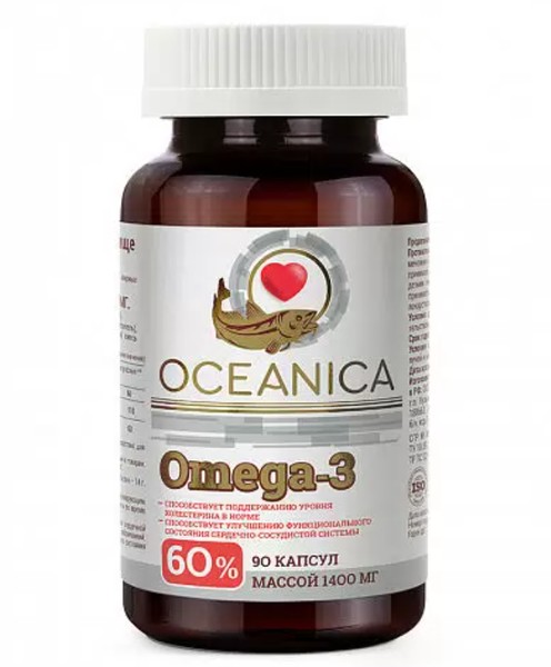 ОКЕАНИКА ОМЕГА 3 - 60% КАПСУЛЫ 1,4 Г №90