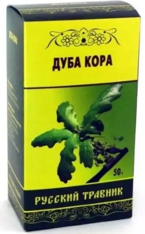 РУССКИЙ ТРАВНИК ДУБА КОРА РАСТИТЕЛЬНОЕ СЫРЬЕ  50 Г №1