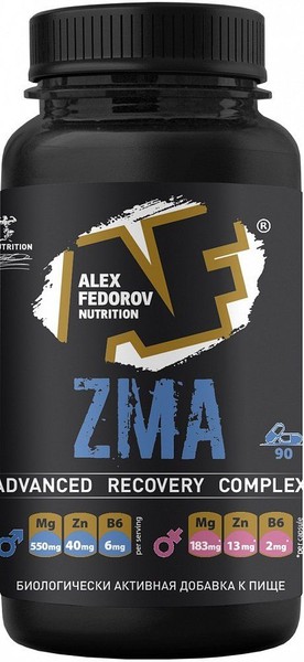 ALEX FEDOROV NUTRITION AF ZMA ТЕСТОСТЕРОНОВЫЙ БУСТЕР КАПСУЛЫ  400 МГ №90