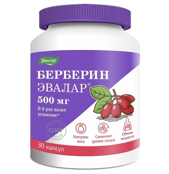 EVALAR LABORATORY БЕРБЕРИН КАПСУЛЫ  0,36 Г №30