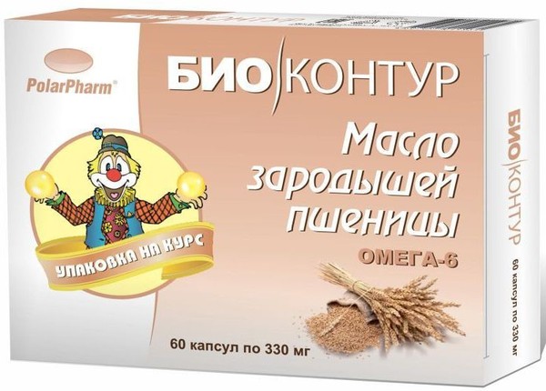БИОКОНТУР ЗАРОДЫШЕЙ ПШЕНИЦЫ МАСЛО КАПСУЛЫ  330 МГ №60