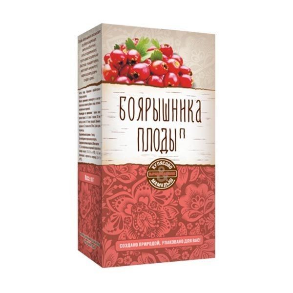 БОЯРЫШНИК КРОВАВО-КРАСНЫЙ ПЛОДЫ РАСТИТЕЛЬНОЕ СЫРЬЕ 35 Г №1