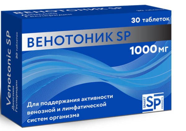 SP ВЕНОТОНИК ТАБЛЕТКИ ПОКРЫТЫЕ ОБОЛОЧКОЙ 1000 МГ 1,6 Г №30