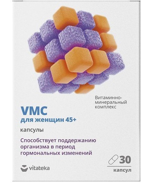 VITATEKA/ВИТАТЕКА ВИТАМИННО-МИНЕРАЛЬНЫЙ КОМПЛЕКС VMC ДЛЯ ЖЕНЩИН +45 КАПСУЛЫ   №30