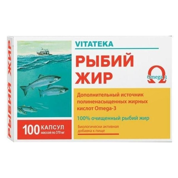 VITATEKA/ВИТАТЕКА РЫБИЙ ЖИР КАПСУЛЫ  370 МГ №100