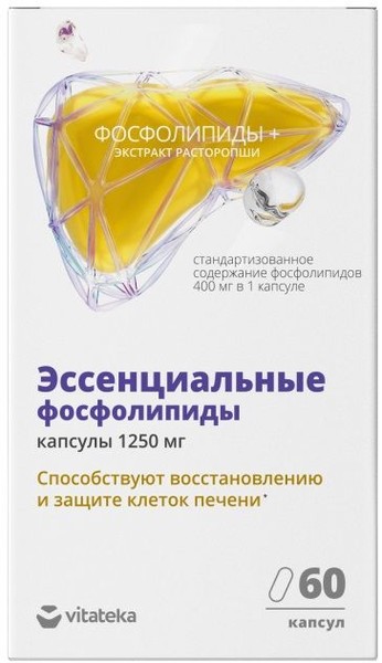 VITATEKA/ВИТАТЕКА ЭССЕНЦИАЛЬНЫЕ ФОСФОЛИПИДЫ КАПСУЛЫ 400 МГ 1,25 Г №60