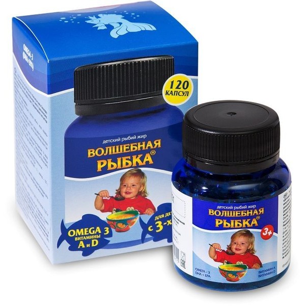 РЫБИЙ ЖИР ДЕТСКИЙ "ВОЛШЕБНАЯ РЫБКА" КАПСУЛЫ  300 МГ №120