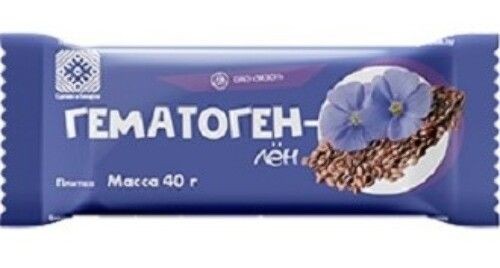 ГЕМАТОГЕН ЛЕН ПЛИТКА  40 Г №1