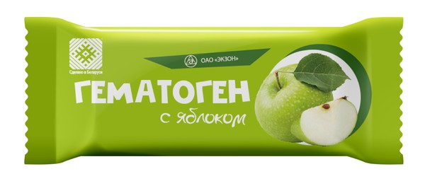 ГЕМАТОГЕН С ЯБЛОКОМ ПЛИТКА  40 Г №1