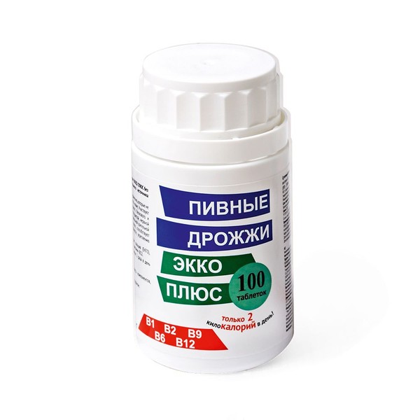 ЭККО ПЛЮС ДРОЖЖИ ПИВНЫЕ ТАБЛЕТКИ 450 МГ №100