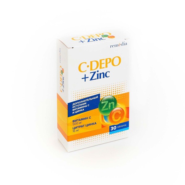 C-DEPO/СИ-ДЕПО+ЦИНК ТАБЛЕТКИ  672 МГ №30