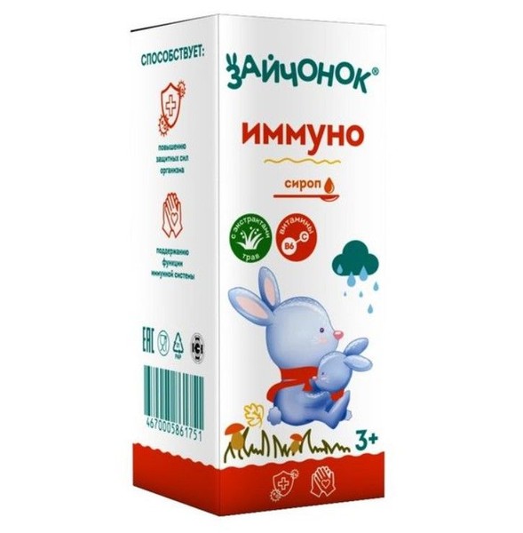 ЗАЙЧОНОК ИММУНО СТРАНА ЗДРАВЛАНДИЯ С 3 ЛЕТ СИРОП [ДЛЯ ДЕТЕЙ]  100 МЛ №1