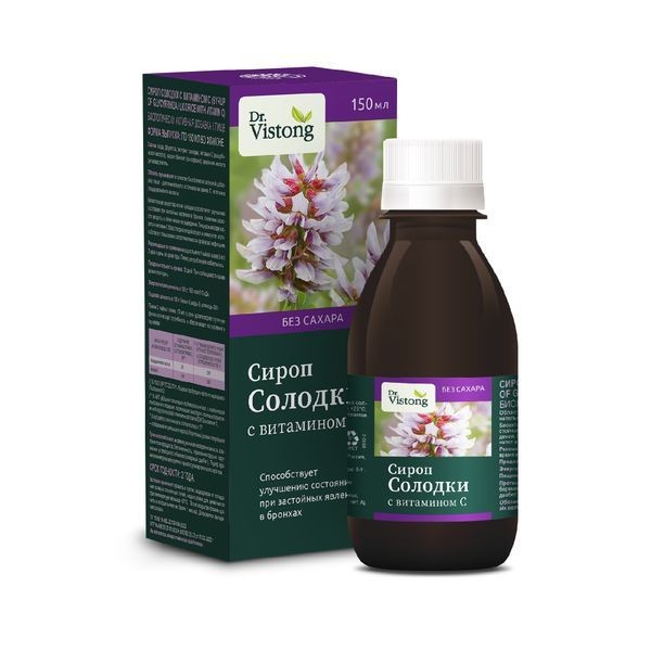 DR.VISTONG/ДР.ВИСТОНГ СИРОП СОЛОДКИ С ВИТАМИНОМ С БЕЗ САХАРА СИРОП  150 МЛ №1