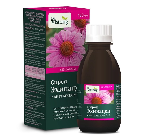 DR.VISTONG/ДР.ВИСТОНГ СИРОП ЭХИНАЦЕИ С ВИТАМИНОМ B12 СИРОП  150 МЛ №1