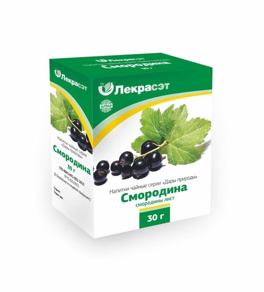 СМОРОДИНЫ ЛИСТЬЯ РАСТИТЕЛЬНОЕ СЫРЬЕ  30 Г №1