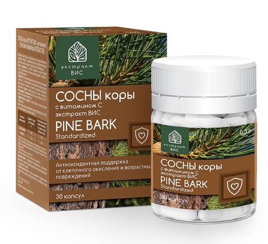 ЭКСТРАКТ ВИС СОСНЫ КОРЫ ЭКСТРАКТ С ВИТАМИНОМ С КАПСУЛЫ  0,3 Г №30